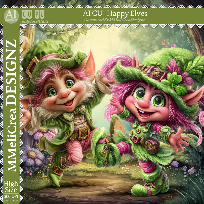 (image for) AI - CU Happy Elves (CU4PU / PNG)